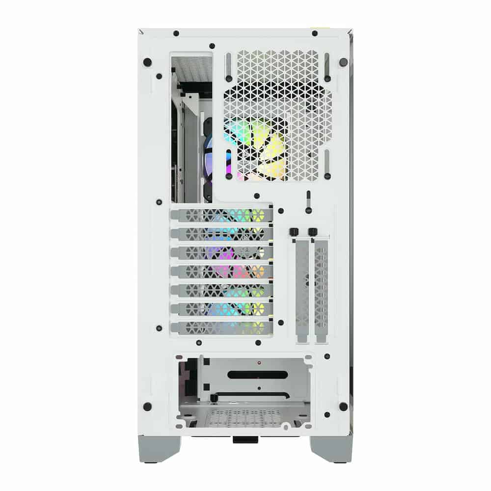 (image for) Corsair White iCue 4000X RGB Mid Tower Windowed PC Case